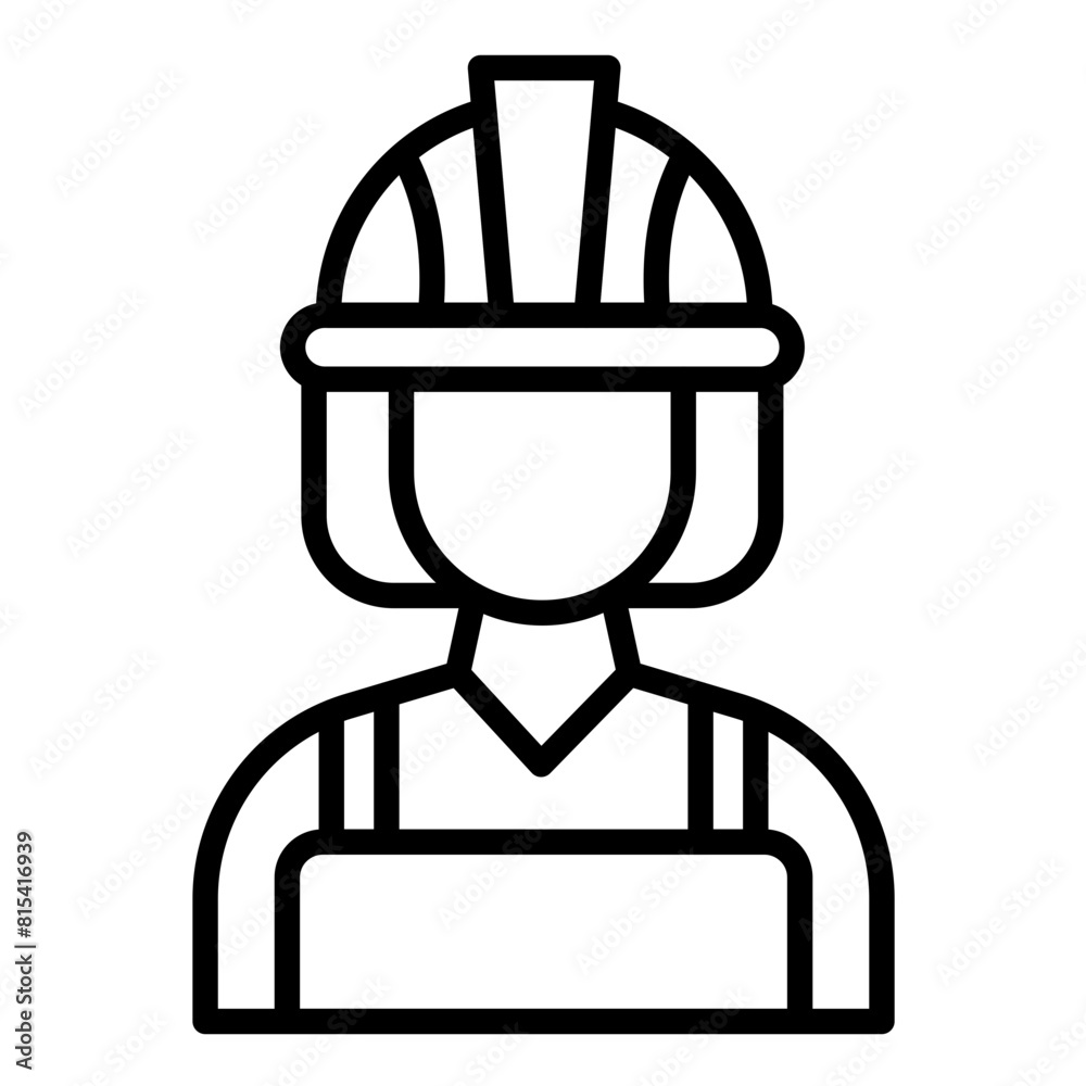 Construction Worker vector icon. Can be used for Women iconset. Construction Worker vector icon. Can be used for Women iconset.