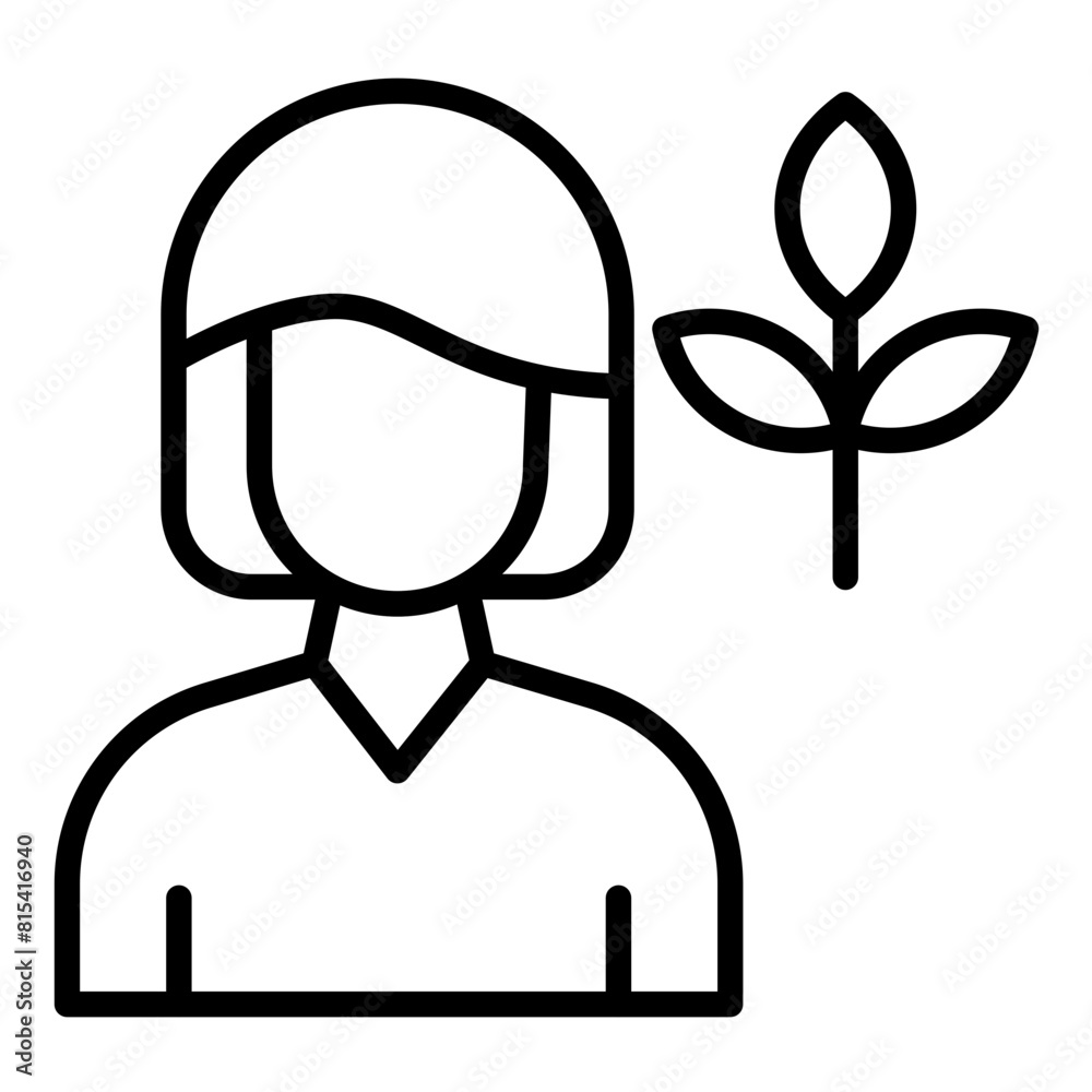 Environmentalist vector icon. Can be used for Women iconset. Environmentalist vector icon. Can be used for Women iconset.