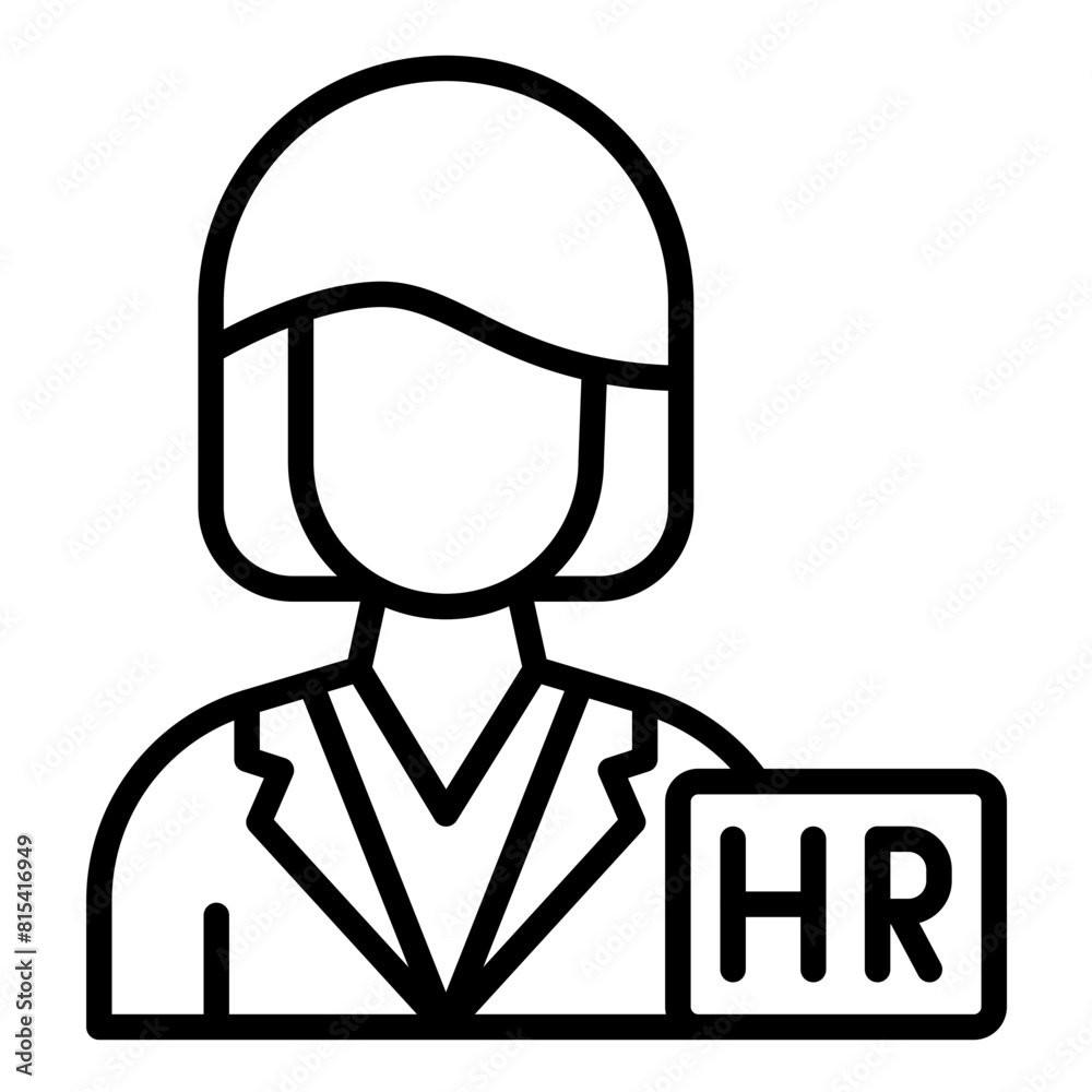 Human Resources Manager vector icon. Can be used for Women iconset.