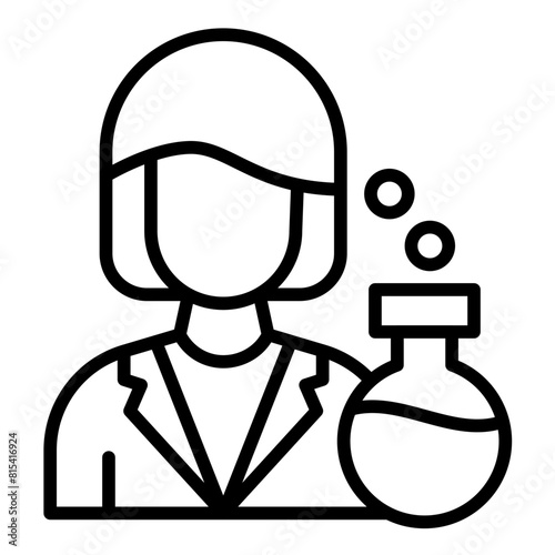 Scientist vector icon. Can be used for Women iconset.