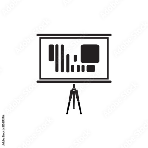Presentation icon on white background	