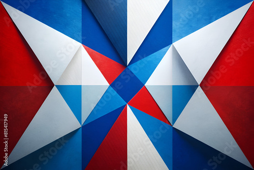 abstract geometric flag in patriotic colors