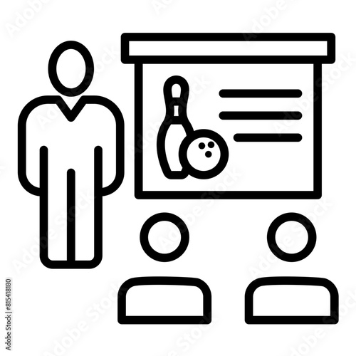 Classes vector icon. Can be used for Bowling iconset.