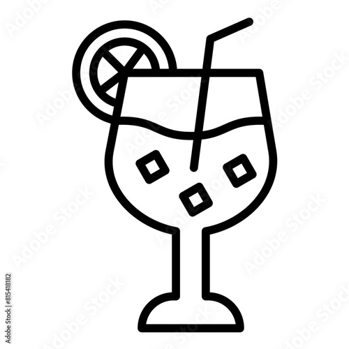 Cocktails vector icon. Can be used for Bowling iconset.