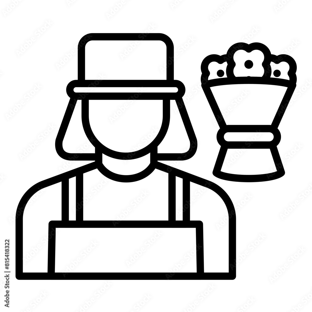 Florist vector icon. Can be used for Diversity iconset. Florist vector icon. Can be used for Diversity iconset.