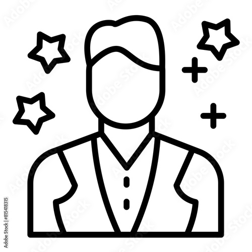 Actor vector icon. Can be used for Diversity iconset.