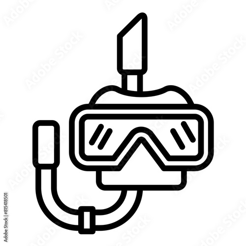 Diving Mask vector icon. Can be used for Beach Resort iconset.