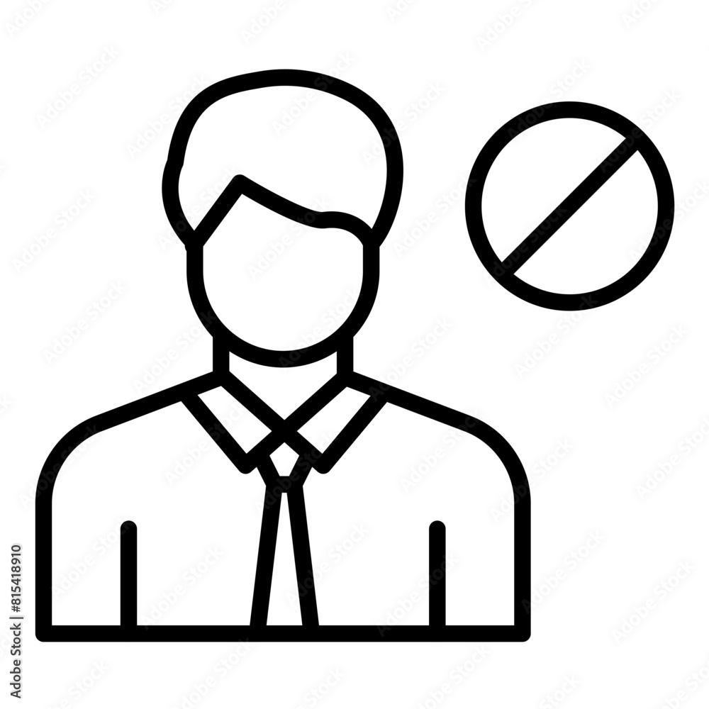 Account Restriction vector icon. Can be used for Casino iconset. Account Restriction vector icon. Can be used for Casino iconset.