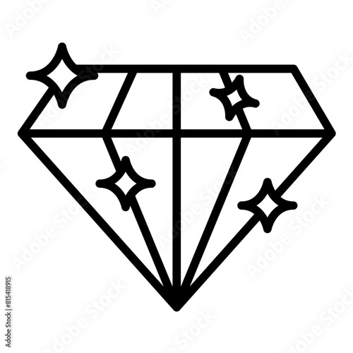 Diamond vector icon. Can be used for Casino iconset.