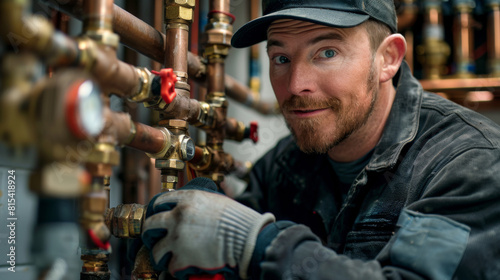 A plumber troubleshooting a malfunctioning hydronic heating system.