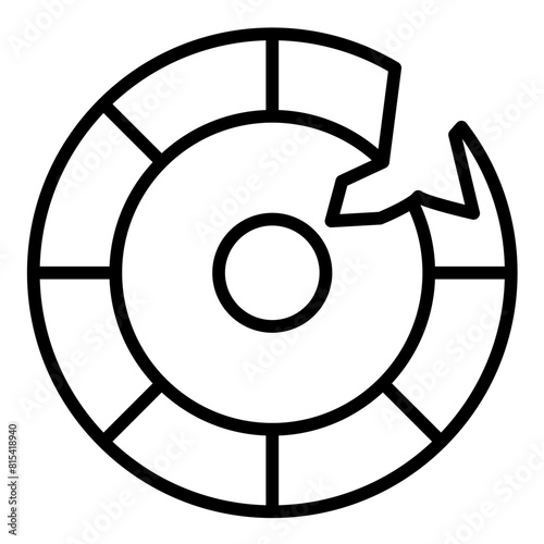 Broke vector icon. Can be used for Casino iconset.