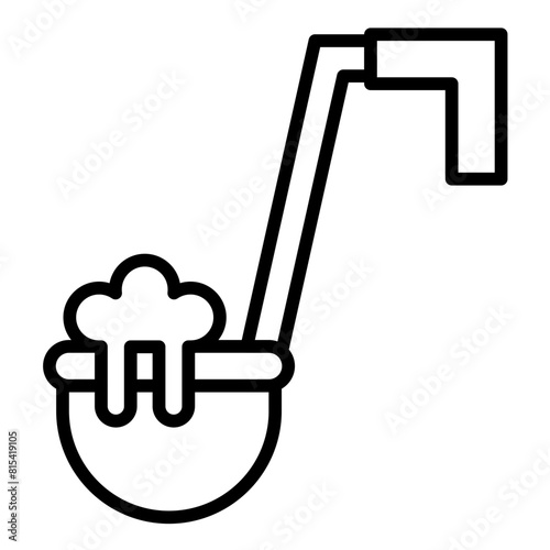 Ladle vector icon. Can be used for Mettalurgy iconset.