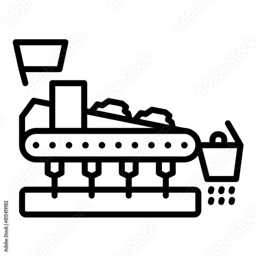Sinter Plant vector icon. Can be used for Mettalurgy iconset.