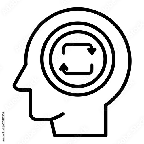 Cognitive Psychology vector icon. Can be used for Psychology iconset.