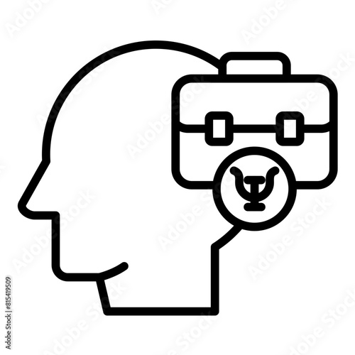 Occupational Psychology vector icon. Can be used for Psychology iconset.