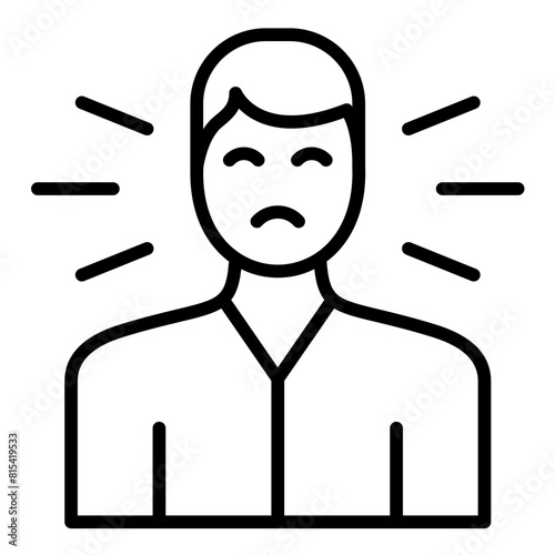 Fear vector icon. Can be used for Psychology iconset.