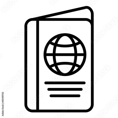 Passport vector icon. Can be used for Adventure iconset.