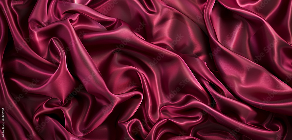 Bold burgundy folded fabric abstract on broad panorama. Bold burgundy folded fabric abstract on broad panorama.