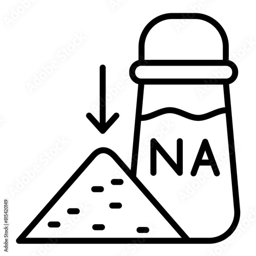 Sodium vector icon. Can be used for Nutrition iconset.