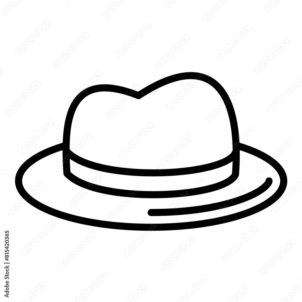 Hat vector icon. Can be used for Trekking iconset. Hat vector icon. Can be used for Trekking iconset.