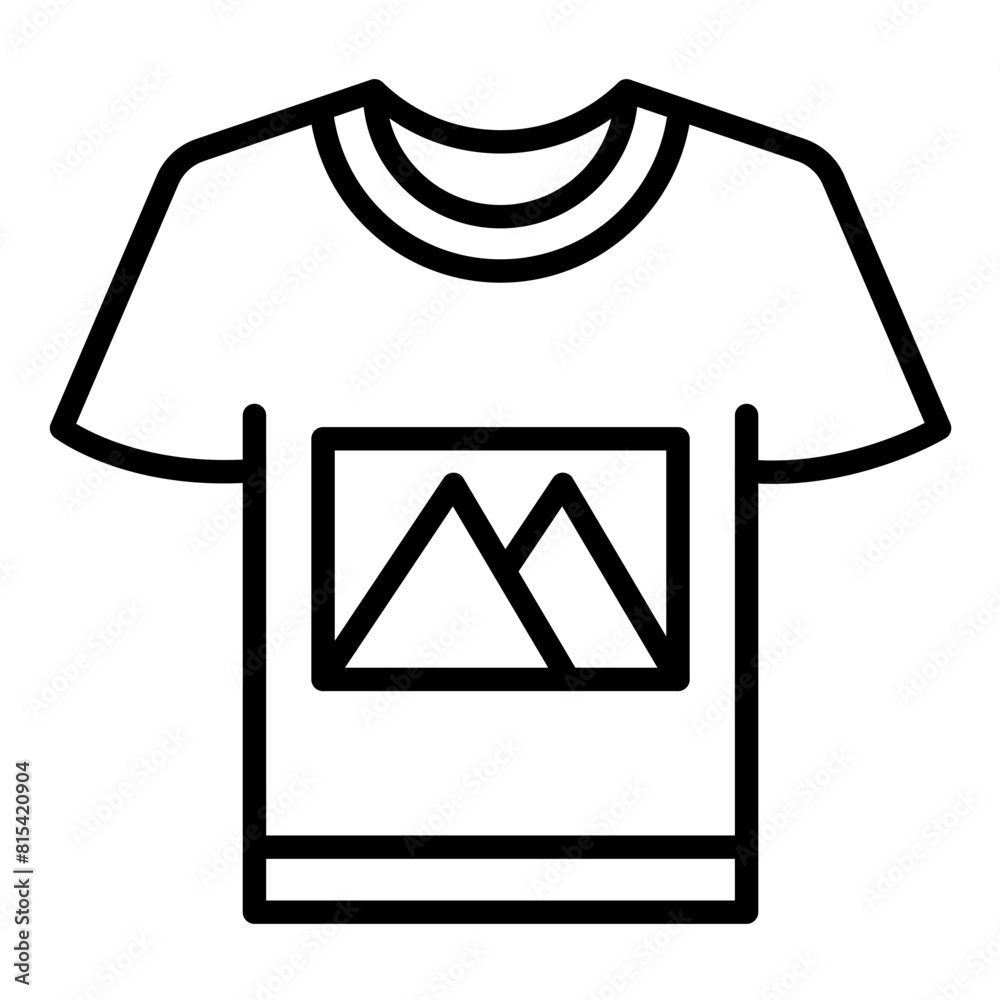 Shirt Print vector icon. Can be used for Printing iconset.