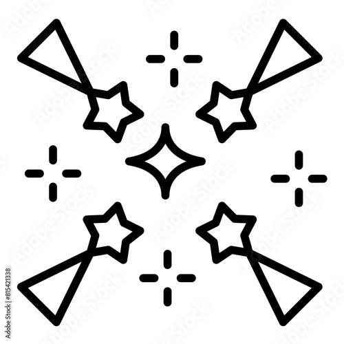 Fireworks vector icon. Can be used for Carnival iconset.
