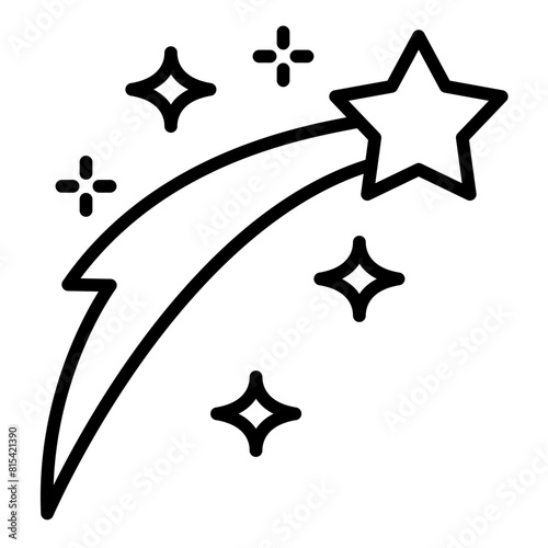 Shooting Star vector icon. Can be used for Carnival iconset.