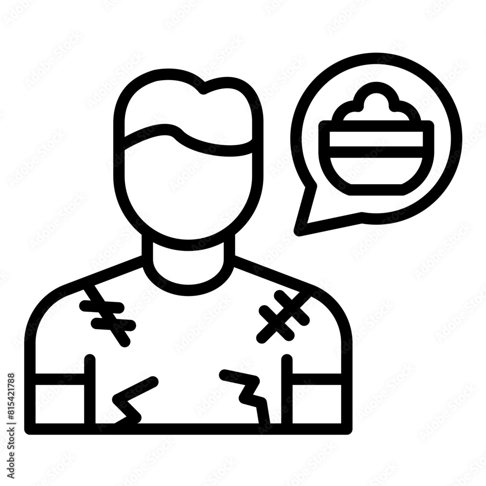 Starvation vector icon. Can be used for Homeless iconset. Starvation vector icon. Can be used for Homeless iconset.