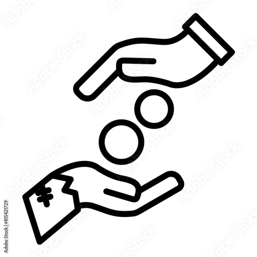 Alms vector icon. Can be used for Homeless iconset.