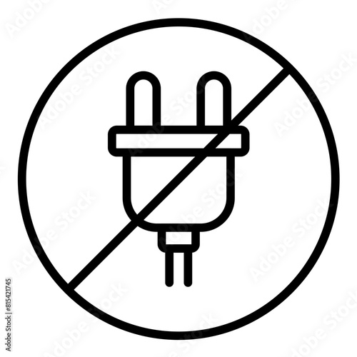 No Electricity vector icon. Can be used for Homeless iconset.