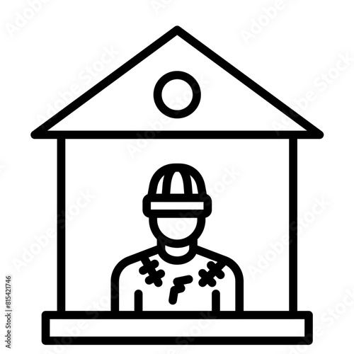 Shelter vector icon. Can be used for Homeless iconset.