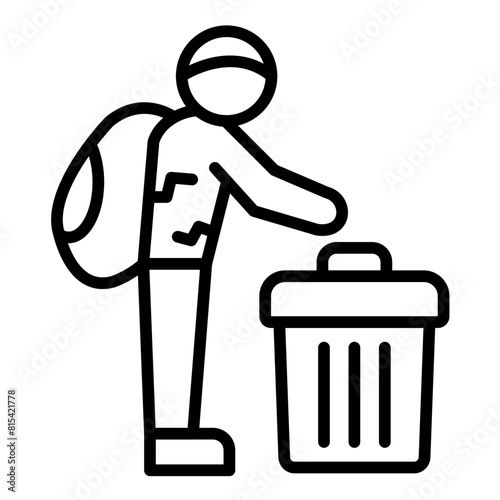 Scavenger vector icon. Can be used for Homeless iconset.