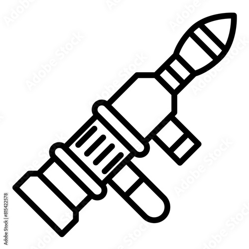 Bazooka vector icon. Can be used for Shooting iconset.