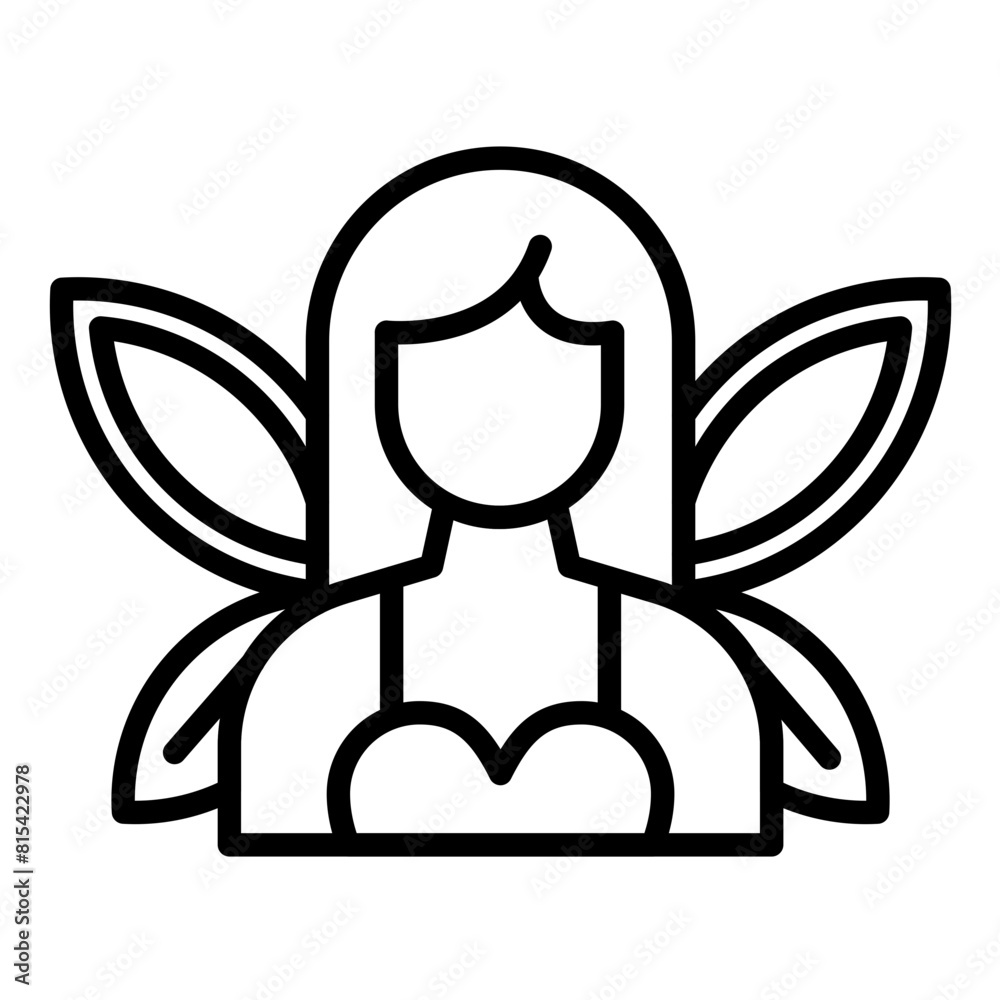 Fairy vector icon. Can be used for Fairytale iconset. Fairy vector icon. Can be used for Fairytale iconset.