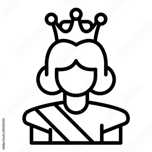 Queen vector icon. Can be used for Fairytale iconset.