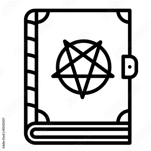 Spellbook vector icon. Can be used for Fairytale iconset.