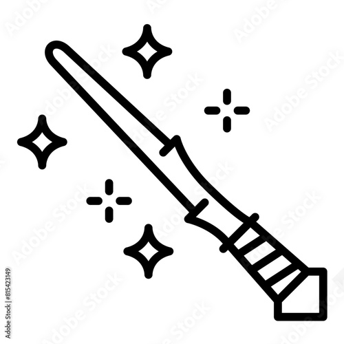 Wand vector icon. Can be used for Fairytale iconset. photo