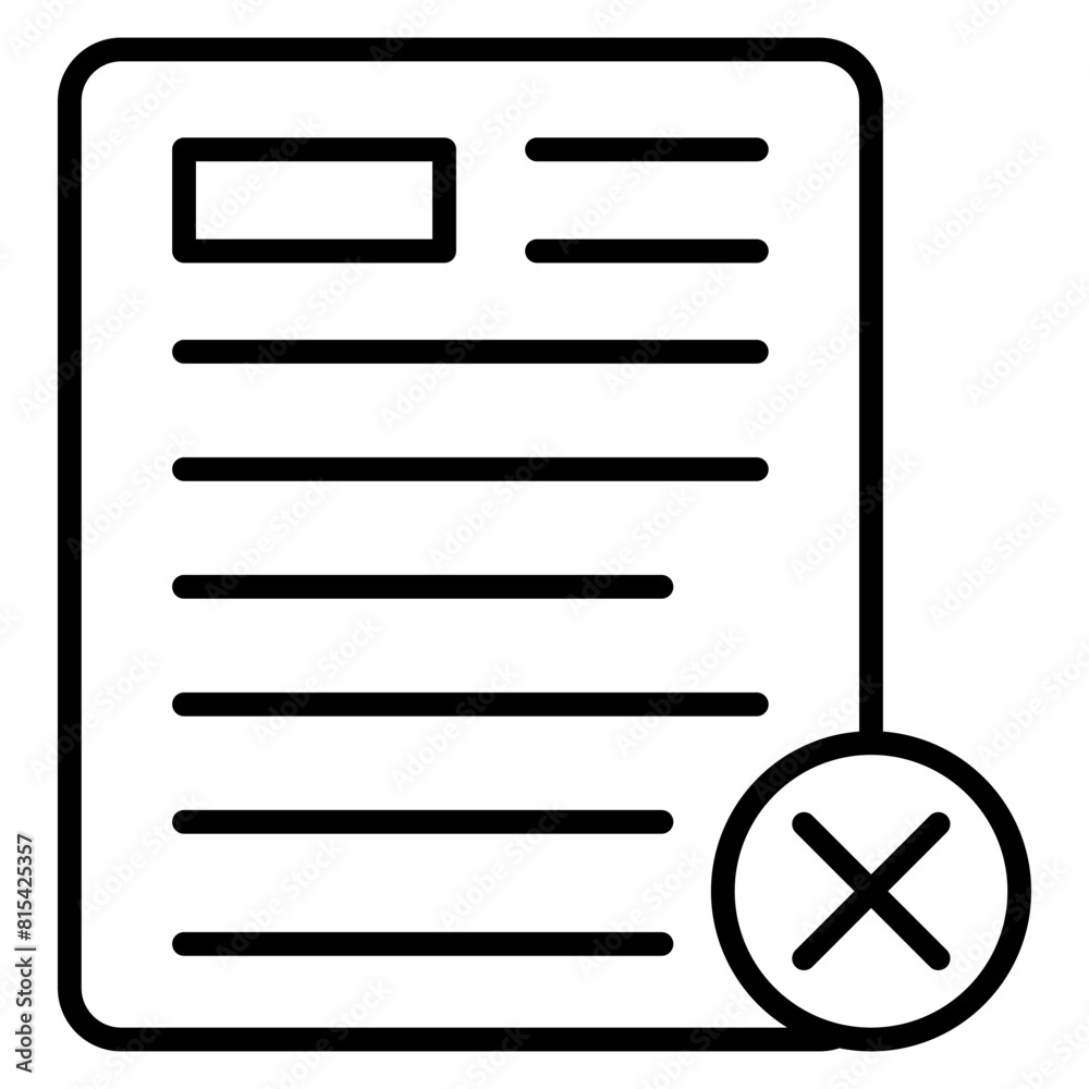 Delete File vector icon. Can be used for Documents And Files iconset. Delete File vector icon. Can be used for Documents And Files iconset.