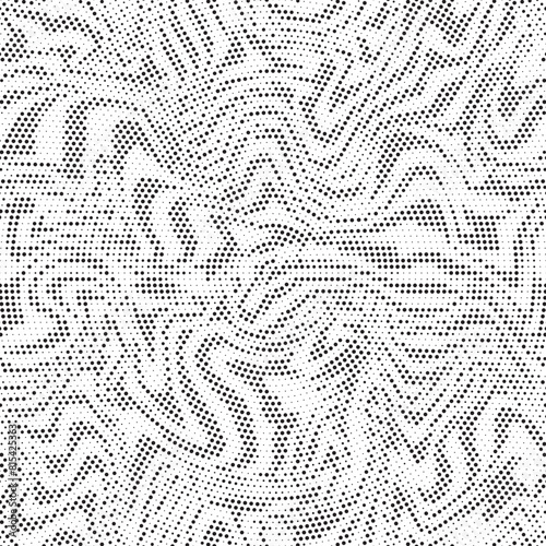 Abstract black and white psychedelic seamless marble pattern with hallucination swirls. Vector liquid monochrome acrylic texture. Flow art. Tie dye simple artistic effect.	