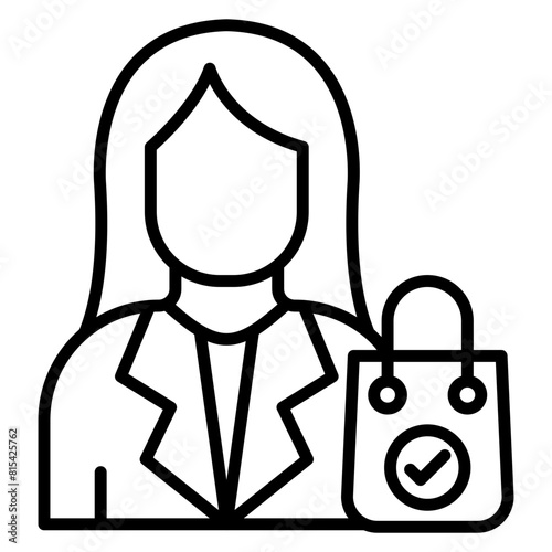 Female Client vector icon. Can be used for Crime Investigation iconset.
