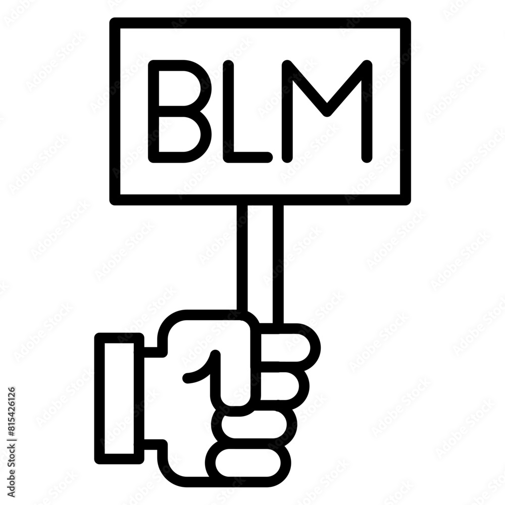 Blm vector icon. Can be used for Human Rights iconset. Blm vector icon. Can be used for Human Rights iconset.