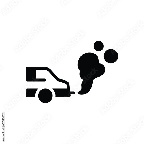 Black solid icon for air pollution