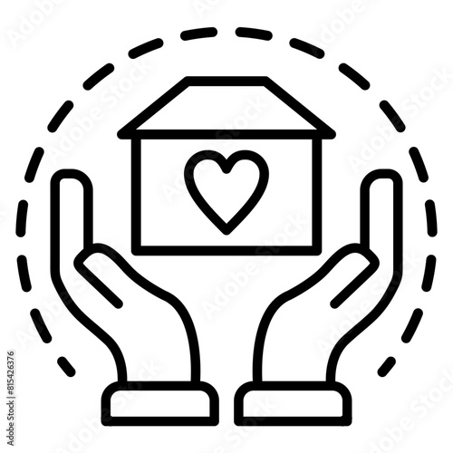 Charity vector icon. Can be used for Human Rights iconset.