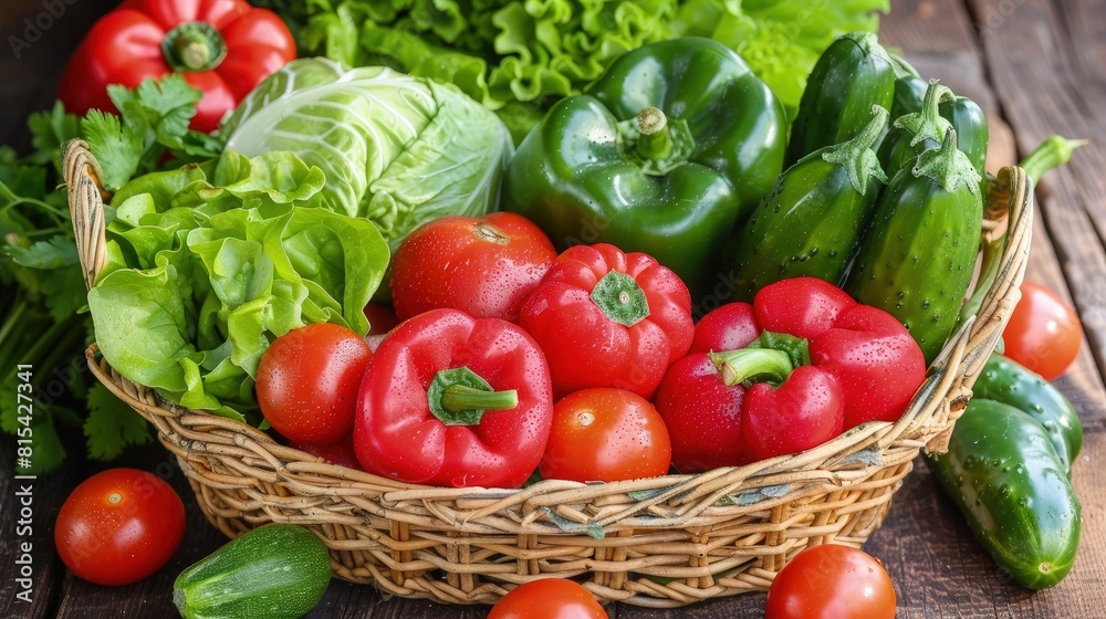 Vibrant Display of Fresh Produce Arrangement Vibrant Display of Fresh Produce Arrangement