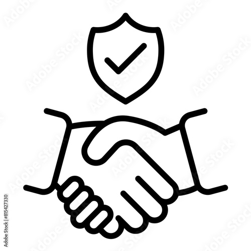 Trust vector icon. Can be used for Teamwork iconset.