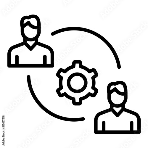 Team Synergy vector icon. Can be used for Teamwork iconset.