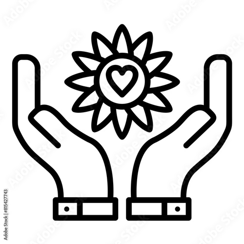 Compassion vector icon. Can be used for Core Values iconset.