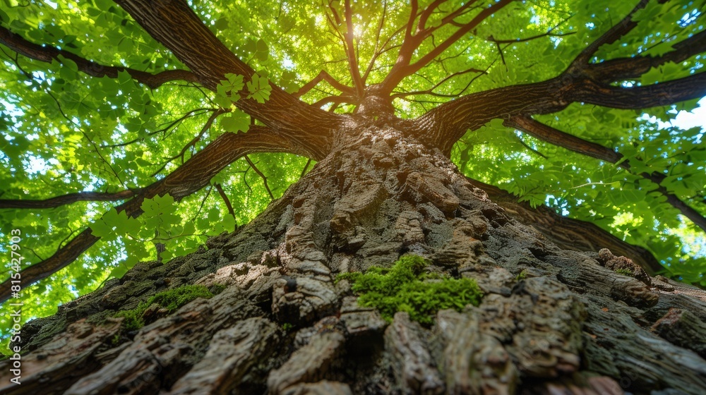 Fototapeta premium Majestic Tree in a Serene Forest Setting