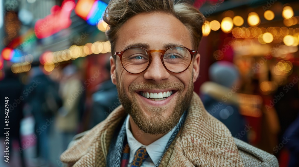 Vivacious Market Scene with Eccentric Gentleman Vivacious Market Scene with Eccentric Gentleman