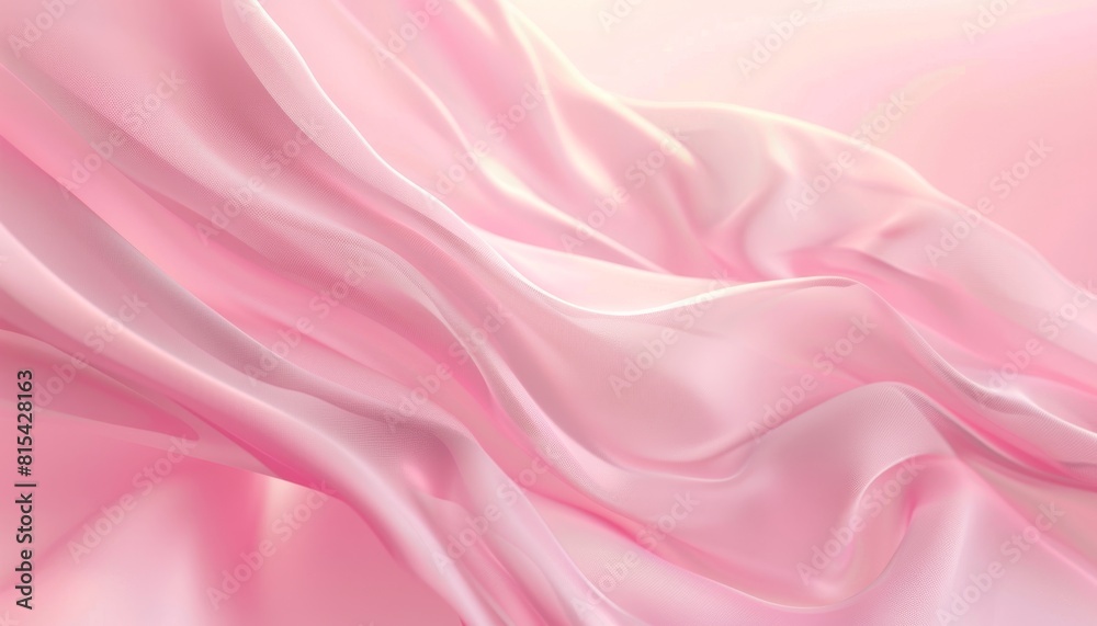 Fototapeta premium Soft Pink Fabric Waves in Gentle Flow.